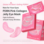 medicube Jelly Eye Mask PDRN Pink Collagen - Hydrogel Eye Patches, 28 Pairs | Eye Patches with PDRN, Collagen, NAD - For Puffy & Tired Eyes, Firming for Look of Wrinkles & Fine Lines, Korean Skincare