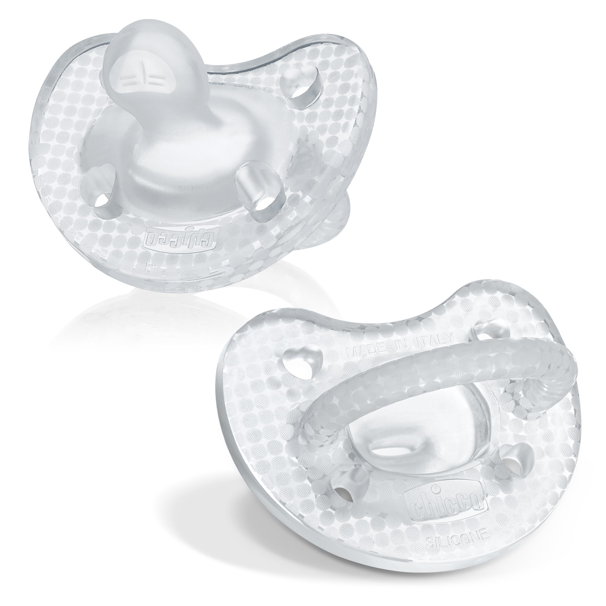 Buy now Chicco PhysioForma Silicone Orthodontic Pacifier, 0-6m | 100% Soft Silicone | Supports Breathing & Oral Development | Satin-Textured Nipple | Includes Sterilizing Case | BPA Free | Blue/Green, 2pk 0 to 6 months Crystal Two Pack oz. at indiglob india