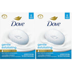 Dove Gentle Exfoliating Beauty Bar Soap , Renewing 8 Count 3.75 oz | For exfoliating care, Helps smooth dull skin, With plant-based cleansers, Sulfate-free