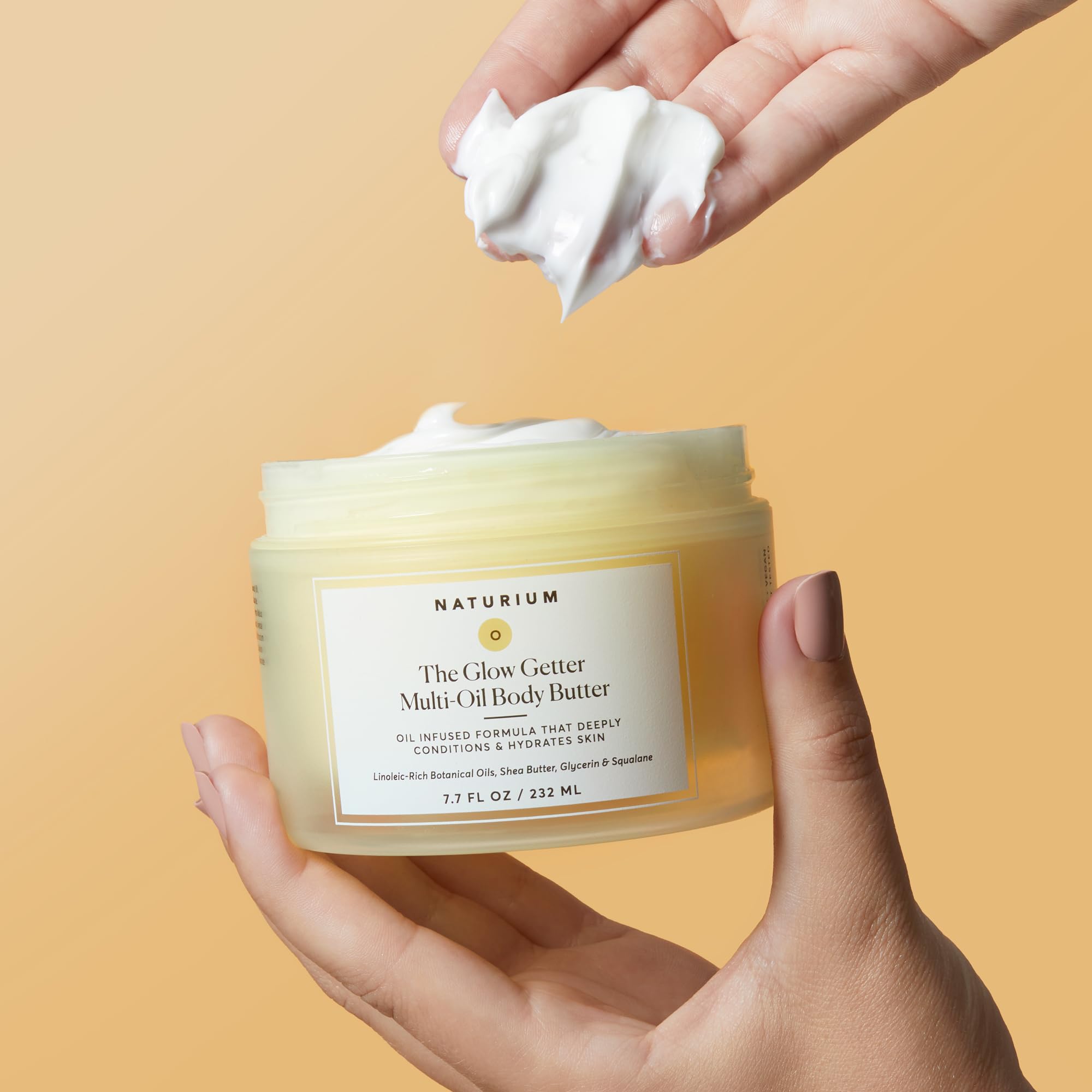 Naturium The Glow Getter Multi-Oil Body Butter, 7.7 fl oz | Nourishing Whipped Moisturizer, Oil Infused Formula with Shea Butter, Glycerin & Squalane, Deep Hydration for All Skin Types