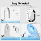 Smart Toilet UV-C Sanitizing &Odor-Control System - Automatic Toilet Cleaner Chemical-Free Deodorizer with Safety Sensor & Long-Life Rechargeable Battery