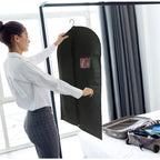 Buy now Garment Storage Bags Suit Bag - Travel 39.4 Inch Coat Covers Protector with Clear Window and ID Card Holder for Dress, Jacket, Uniform - Black, Set of 3 at indiglob india