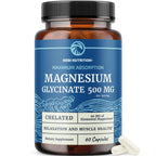 Magnesium Glycinate Powder 400MG, Sleep & Relaxation Support, Sugar-Free | Tasty Peach Mango Flavor, High Absorption Chelated Magnesium Powder, Vegan, Gluten-Free, Non-GMO, 30 Servings, 225g (7.94oz)