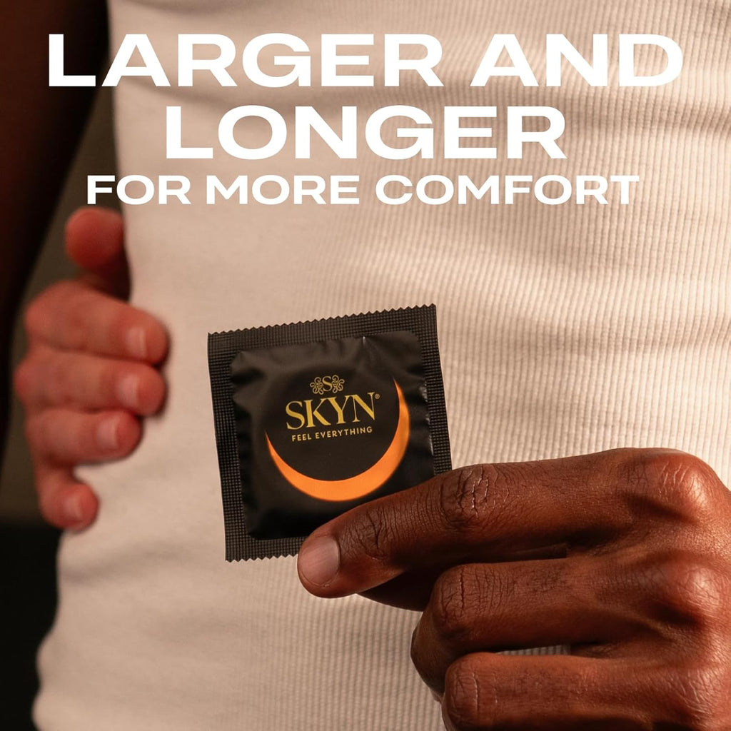 Buy now SKYN Elite Large Non-Latex Lubricated Condoms, 12 Count, Comfortable and Smooth Lubricated Condoms, Triple Tested (Pack of 1) at indiglob india