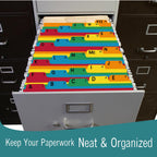 EXTRIC Alphabetical File Organizer 25 File Cabinet Dividers A-Z, 5 Colors