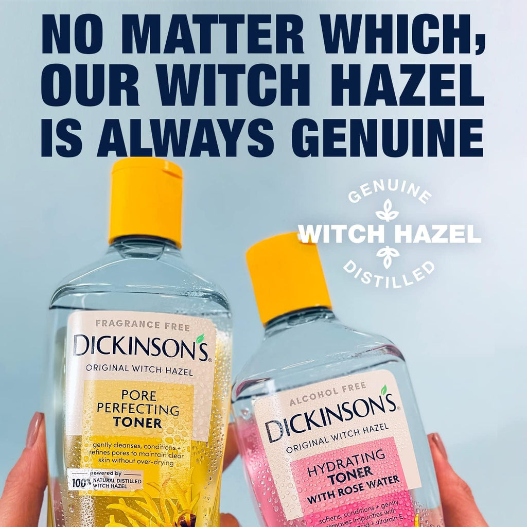 Dickinson's Witch Hazel Hydrating Toner with Rosewater | 16 Fl Oz | Alcohol-Free, Enhanced 100% Natural Formula; Hydrates, Soothes & Balances Skin