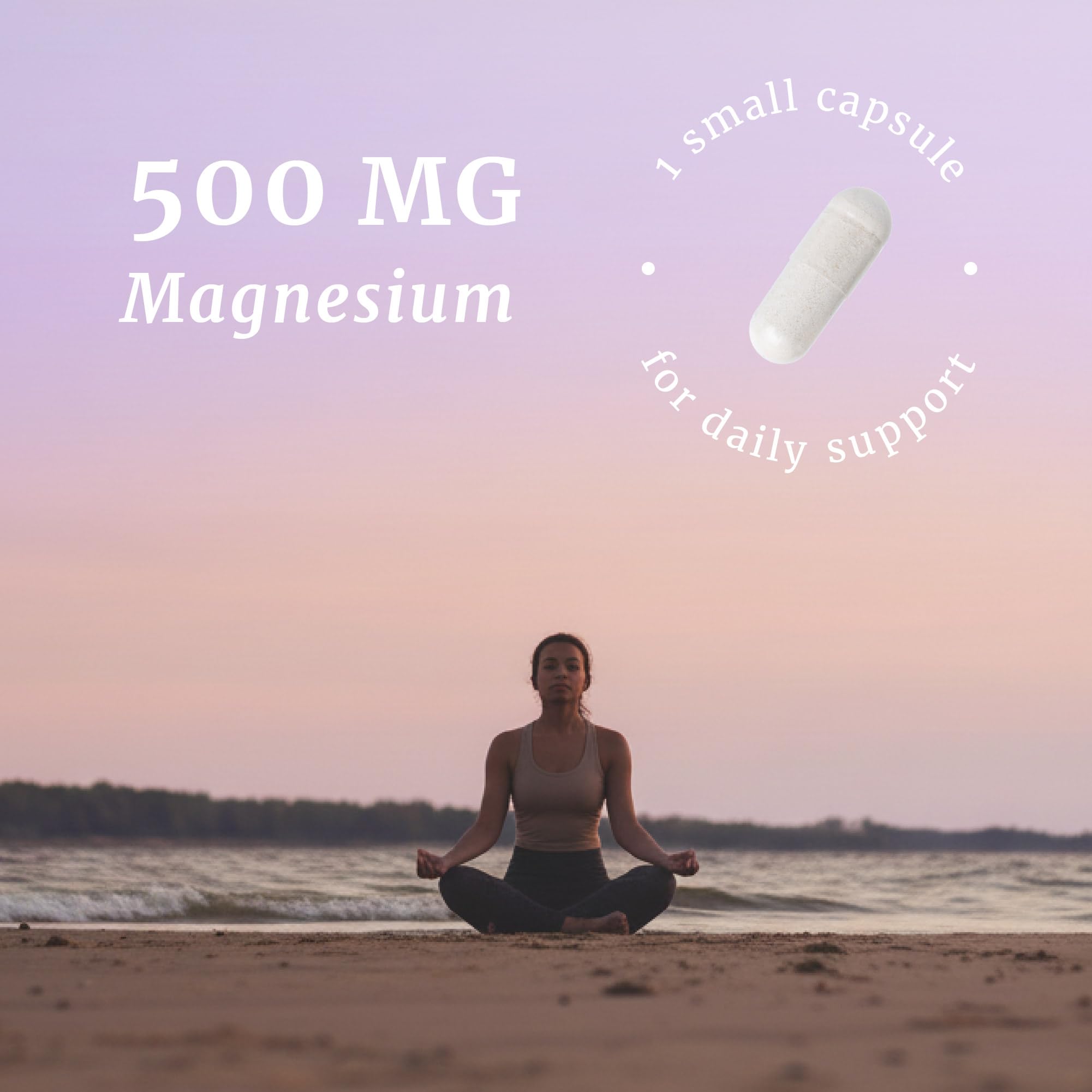 Magnesium Citrate Complex 500 MG, Constipation, Calm & Relaxation Support | High Absorption Magnesium Supplement, Digestion Support, Citrato de Magnesio, Non-GMO & Soy-Free, 60 Mag Citrate Capsules