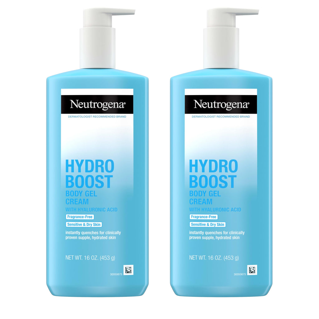 Buy now Neutrogena Hydro Boost Body Gel Cream, Hydrating Body Lotion with Hyaluronic Acid for Sensitive Skin, Fragrance-Free Hyaluronic Acid Moisturizer, 16 oz, 2 Pack at indiglob india