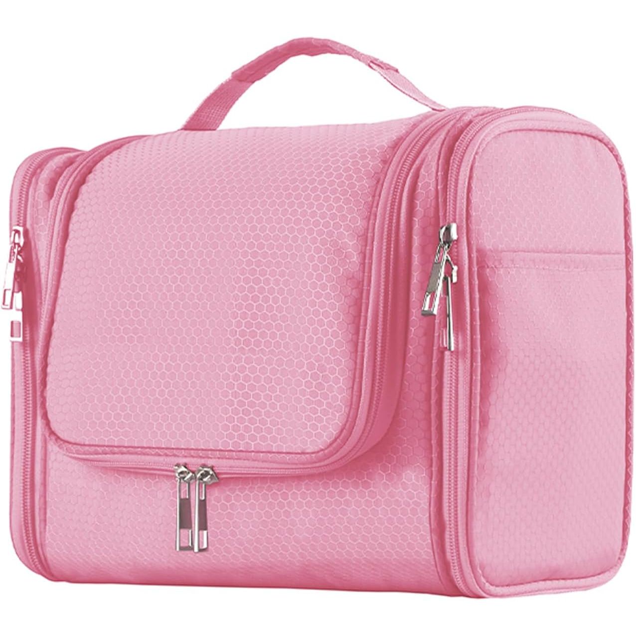 Buy now Buruis Extra Large Capacity Toiletry Bag for Women and Men, Hanging Toiletry Organizer Cosmetics Makeup Bag, Water-resistant Dopp Kit for Full Sized Toiletries, Travel Essentials (Blue) Large Light Pink at indiglob india
