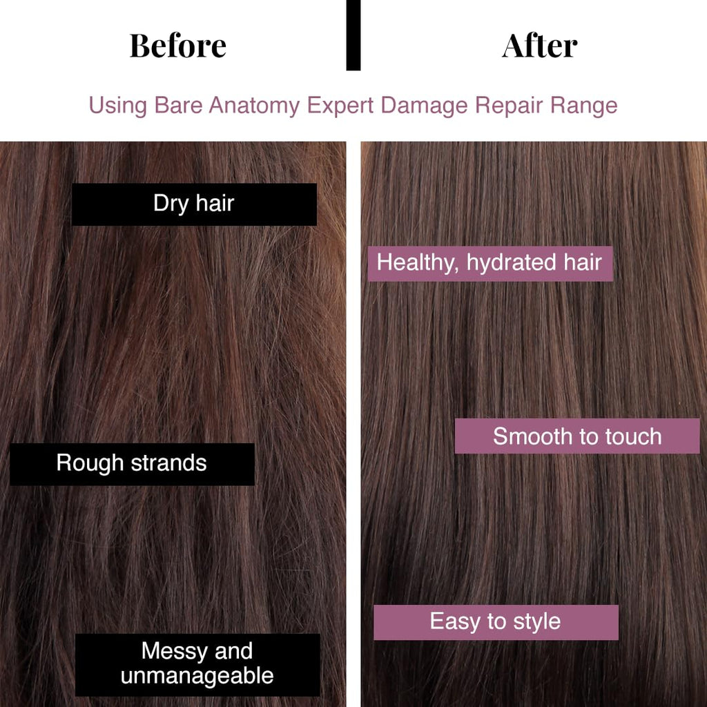 Bare Anatomy Ultra Smoothing Shampoo for Dry and Frizzy Hair | Restores Smoothing & Texture by 37% | Powered By Carbohydrate Complex & Niacinamide | SLS & Paraben Free | Vegan | For Men & Women 750ml