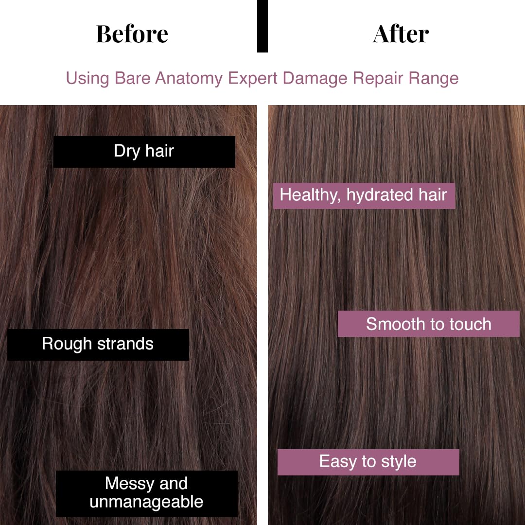 Bare Anatomy Ultra Smoothing Shampoo for Dry and Frizzy Hair | Restores Smoothing & Texture by 37% | Powered By Carbohydrate Complex & Niacinamide | SLS & Paraben Free | Vegan | For Men & Women 750ml