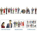 Buy now P50 Model Trains Architectural 1:50 O Scale Painted Figures O Gauge Sitting and Standing People for Miniature Scenes New (50PCS) at indiglob india