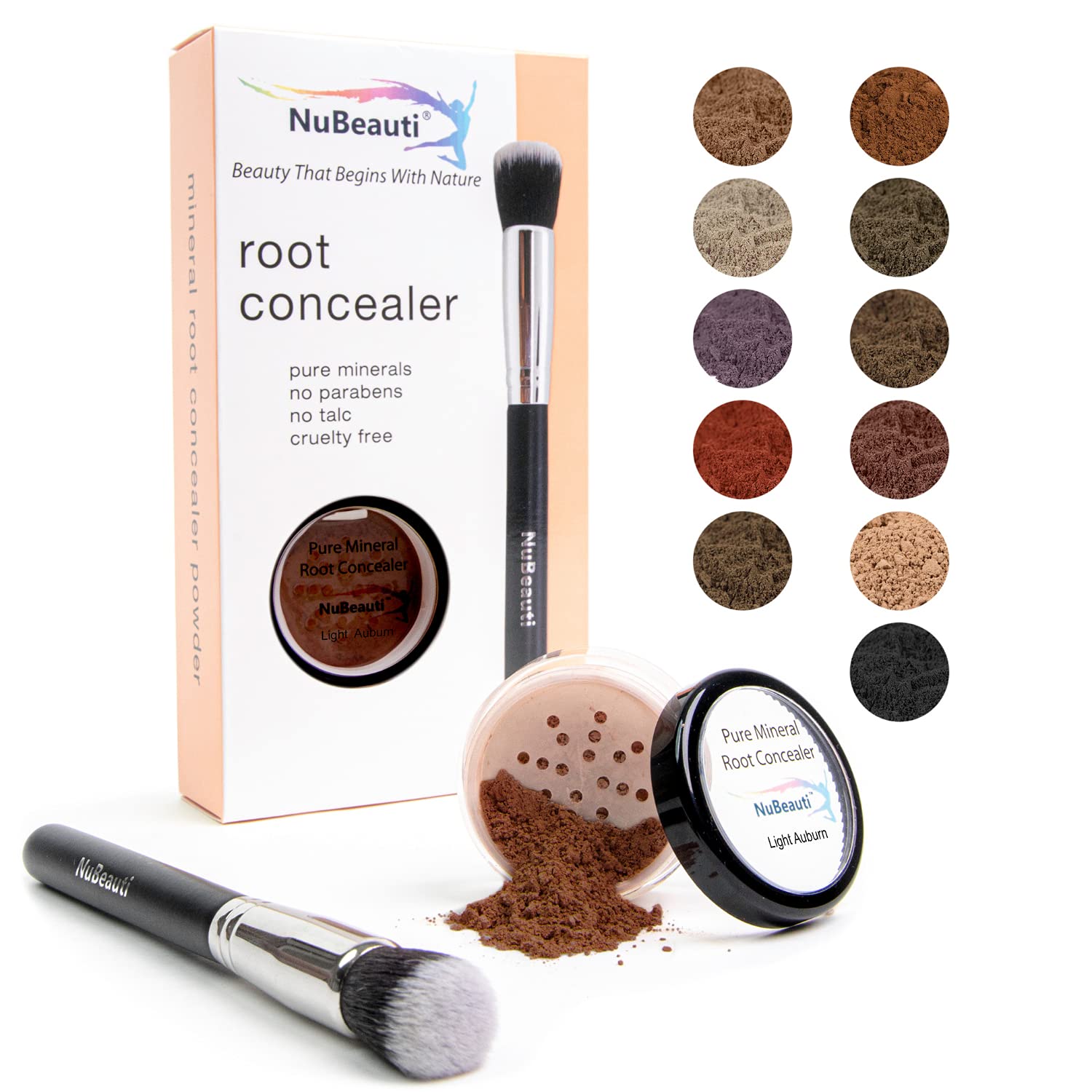 Buy now Hair Root Touch Up Powder - Darkest Brown - 11 True-to-Nature Root Concealer Shades - Longer-Lasting, Easy Hairline Shading with Clean Ingredients - With Brush Light Auburn With Brush at indiglob india