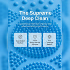 Silicone Back Exfoliator Scrub Strap for Shower, 27.56 Inch Dual-Sided for Exfoliate & Massage, Hygienic Durable & Easy to Clean, Unisex Body Scrubber, Blue & Purple 2 Pack