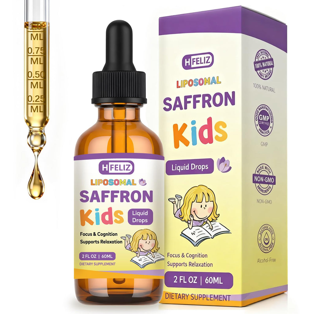 Liposomal Saffron Liquid Drops for Kids, 2 Fl OZ