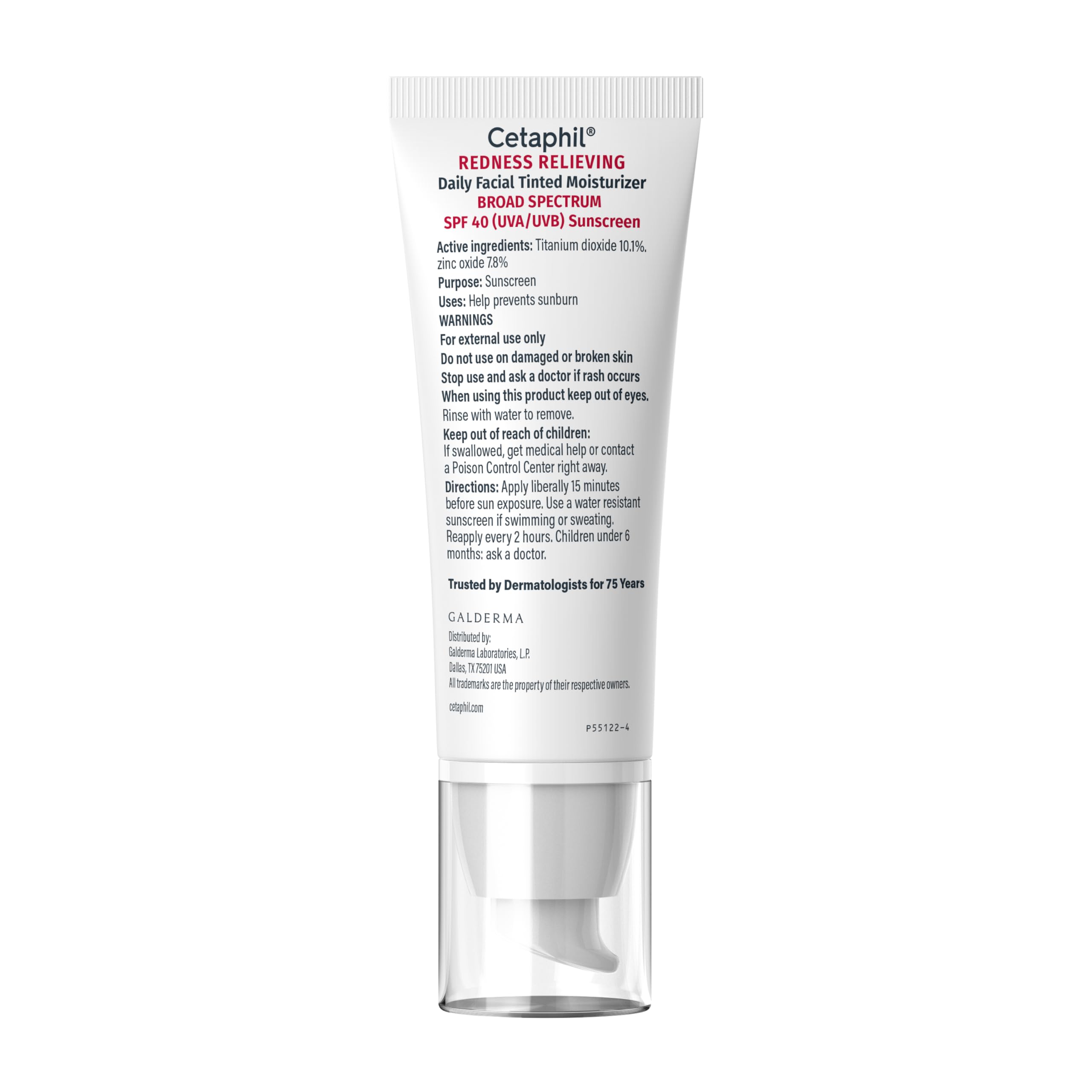 Cetaphil Redness Relieving Tinted Moisturizer, SPF 40, 1.7 Fl Oz | Daily Facial Moisturizer, Broad Spectrum SPF 40, Neutral Tint, Rosacea-Prone Skin, Sensitive Skin, Dermatologist Recommended