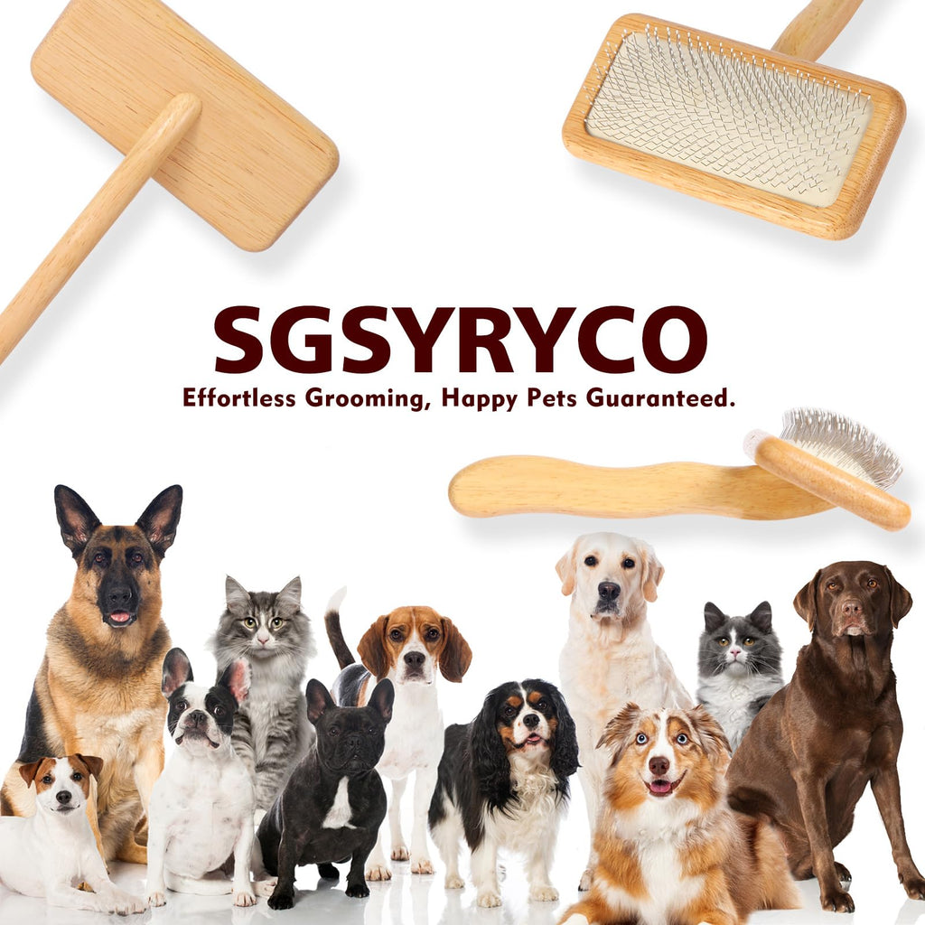 Slicker Brush for Dogs & Cats, Dog & Cat Brush for Shedding & Grooming