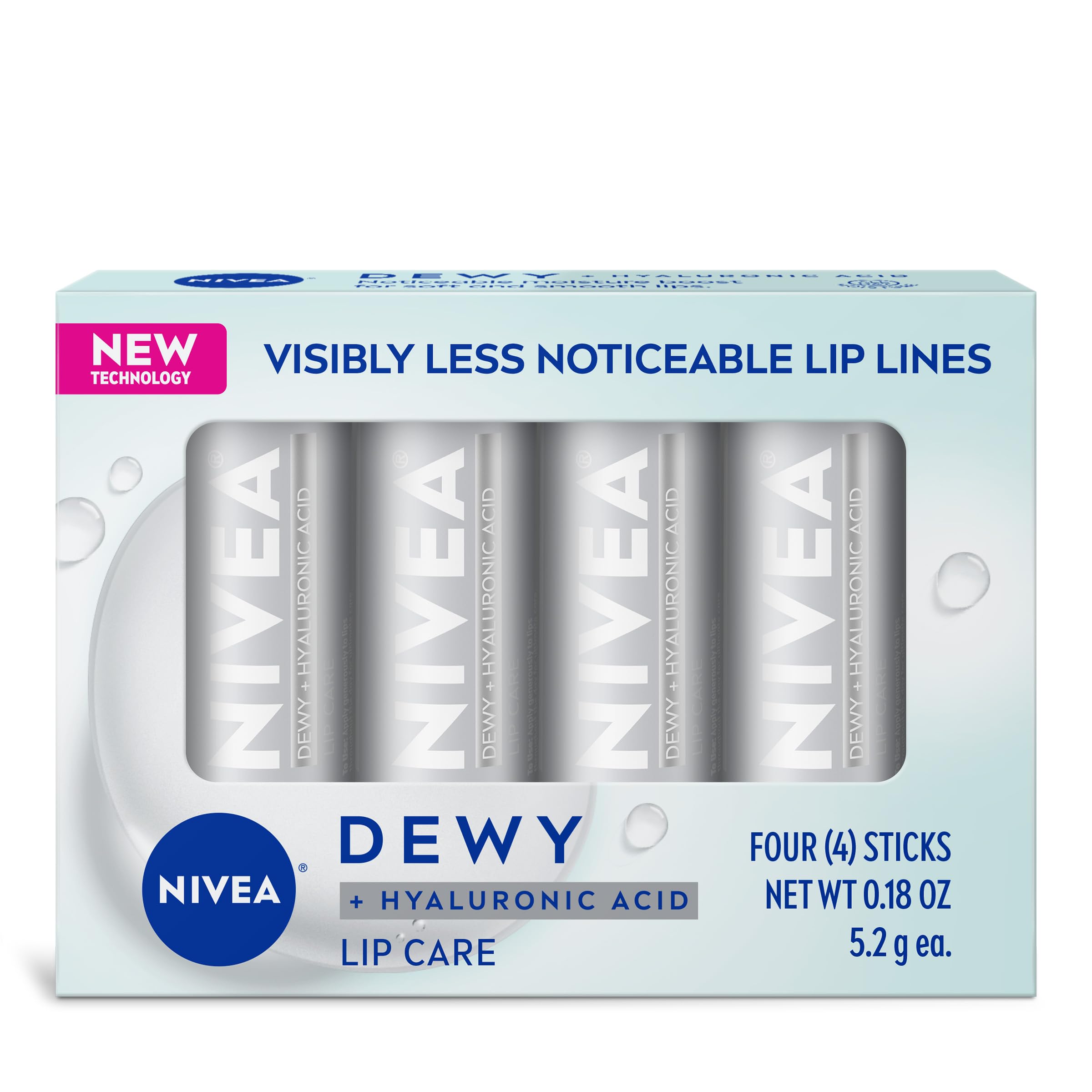 NIVEA Smoothness Lip Care, Sunscreen Lip Balm with SPF 15, 4 x 0.17 OZ | Sunscreen Lip Balm with SPF 15, Shea Butter, Nourishing Oils and Vitamins, 3-in-1 Moisture, Repair Dry Lips and Sunscreen