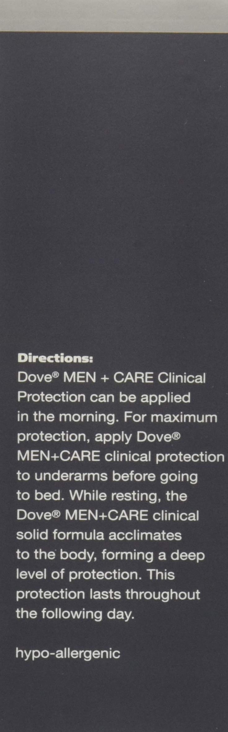 Buy now Dove Men+Care Deodorant, 96H Clinical Protection Antiperspirant, Clean Comfort 4-Pack â€“ Prescription Strength Wetness Protection with Â¼ Moisturizers, 1.7 Oz Ea at indiglob india