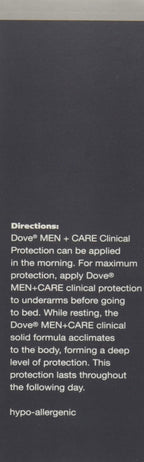 Buy now Dove Men+Care Deodorant, 96H Clinical Protection Antiperspirant, Clean Comfort 4-Pack â€“ Prescription Strength Wetness Protection with Â¼ Moisturizers, 1.7 Oz Ea at indiglob india