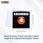 Buy now BCW 45 RPM Record Sleeves - 100 Count | Fits Standard 7 Inch Single 45s | Snug-Fit 2 Mil Polypropylene Outer Sleeves | Archival Plastic Covers for Vinyl Record Storage and Protection at indiglob india