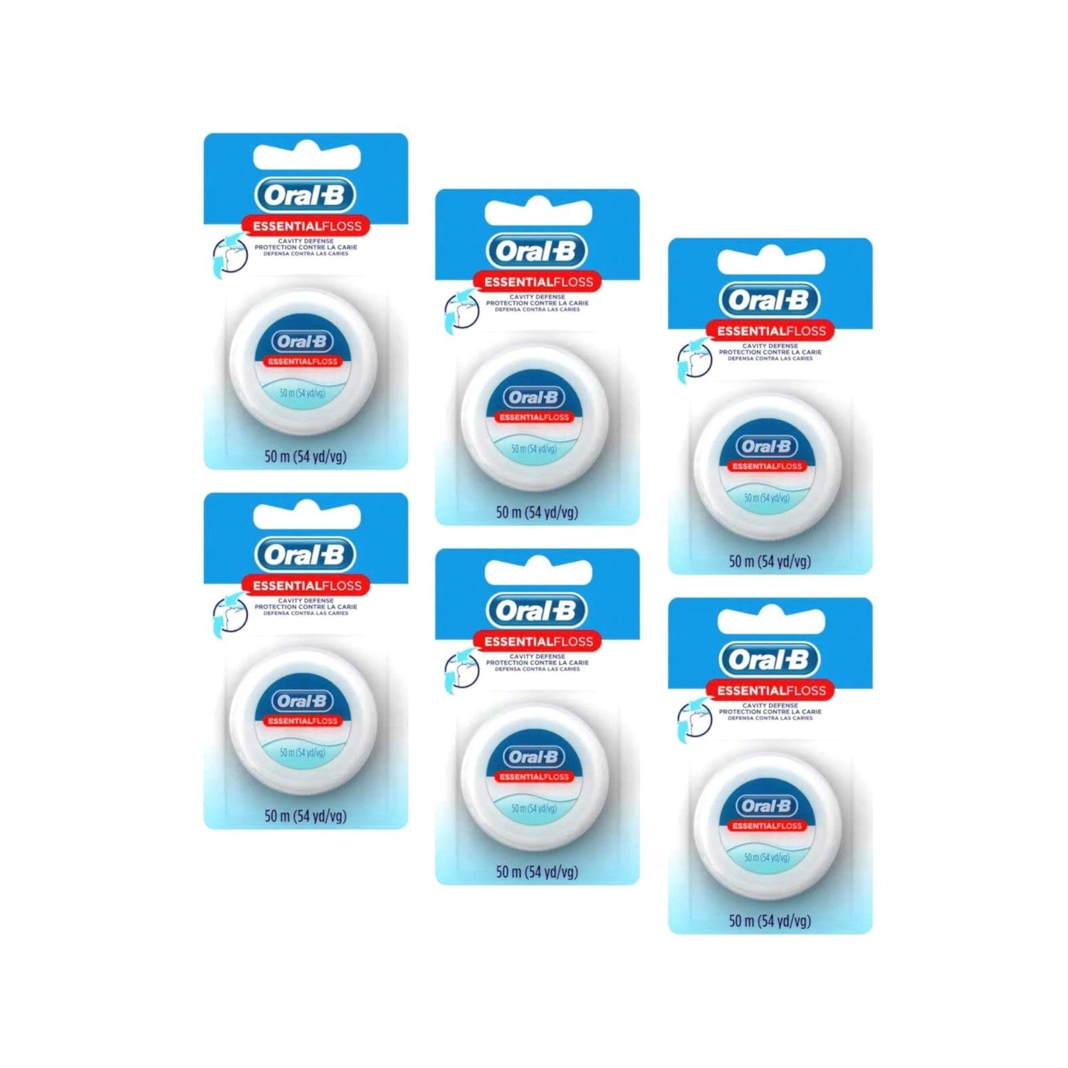 Buy now Oral-B Essential Floss 55 Yards Waxed (Pack of 6) at indiglob india