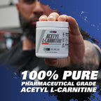 EHP Labs Acetyl L Carnitine Powder - Supports Natural Energy Production, Assists in Healthy Brain Function, Supports Heart Health, Vegan, Gluten Free, Non GMO - 100 Servings