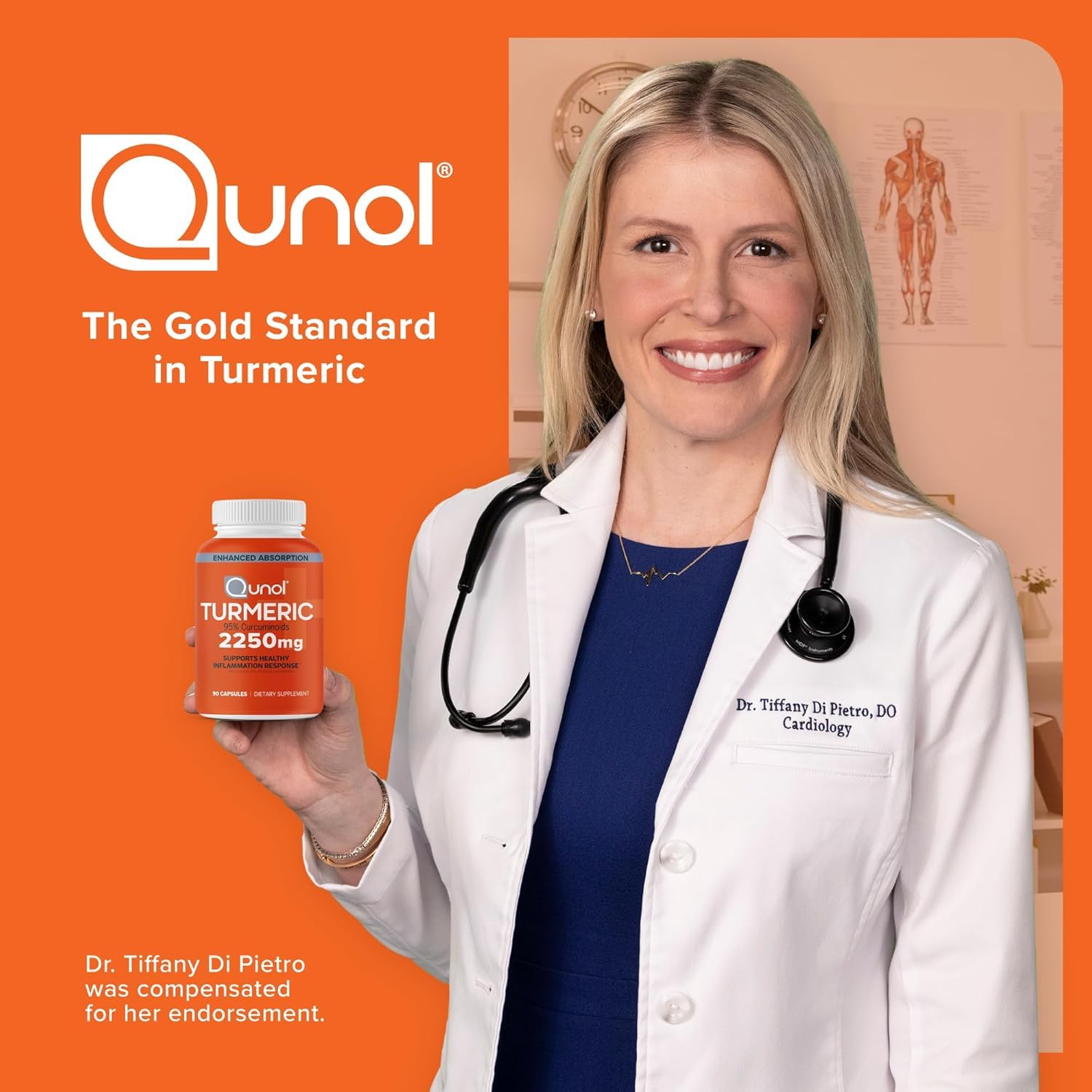 Qunol Turmeric 2250mg + Black Pepper for Enhanced Absorption, 90 Capsules | Extra Strength Curcumin Supplement with 95% Curcuminoids, Supports Joint Health and a Healthy Inflammation Response