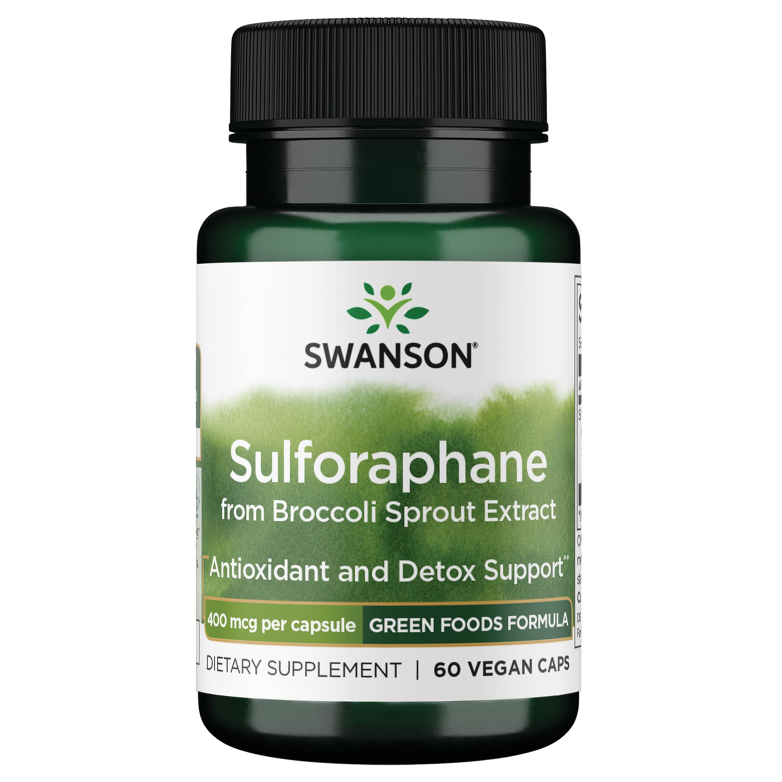 Swanson Sulforaphane Broccoli Sprout Extract, 60 Vegan Capsules, 4 Pack | For Adults Seeking Liver, GI Tract, and Cellular Health Support, Standardized to 0.4% Sulforaphane