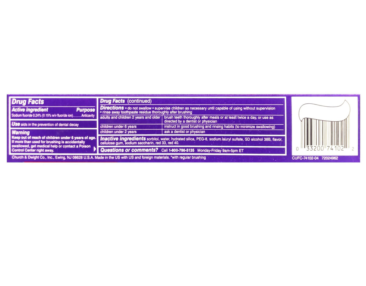 Close-Up Toothpaste, Refreshing Red Gel, Anticavity Fluoride, Cinnamon, 6 Ounce (Pack of 6)