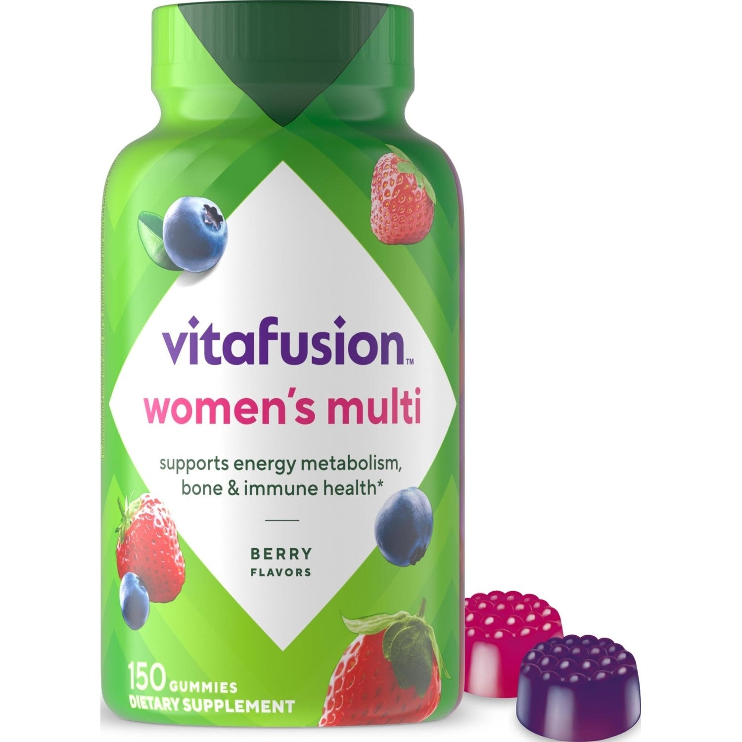 Vitafusion Women's Multivitamin Gummy | 150 Adult Gummies | with Vitamins A, B, C, D, E | Berry Flavor | Gluten and Dairy Free Supplement