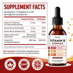 Nuvel Vitamin B Complex Drops with B12, B1, B6, Vitamin B Liquid Supplement