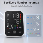FDA-Cleared Blood Pressure Monitor, Easy One-Touch BP Machine, Wide Cuff