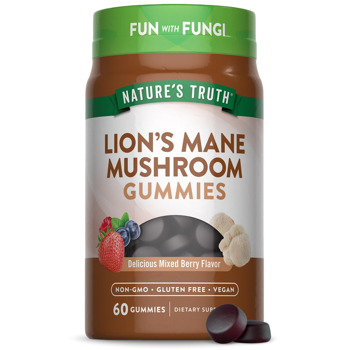 Nature's Truth Lion's Mane Gummies for Adults | 60 Count