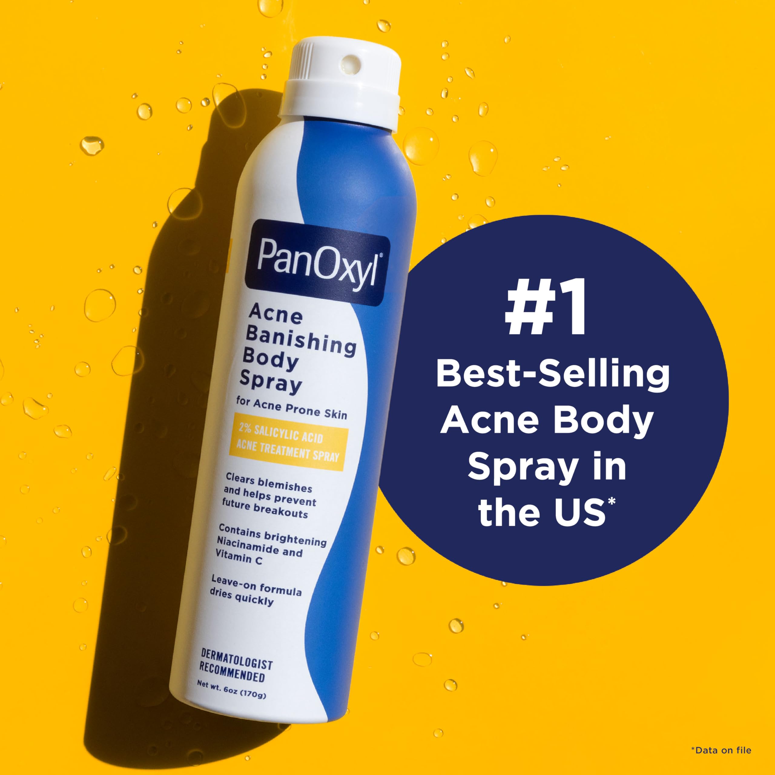 PanOxyl Acne Banishing Body Spray, 2% Salicylic Acid, For Body, 6 oz