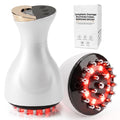 Lymphatic Drainage Massager & Anti Cellulite Massage Tool, for Legs, Arms & Belly, Body,Helps Reduce Stretch Marks & Cellulite,with SoothingPulse, Light Heat & Vibration (White)