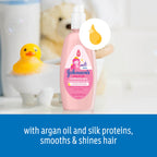 Johnson's Kids Shiny & Soft Hair Conditioning Spray with Argan Oil & Silk Proteins, Tear-Free Conditioning Spray for Shine & Softness, Gentle for Toddler Haircare, 10 fl. oz (Pack of 2)