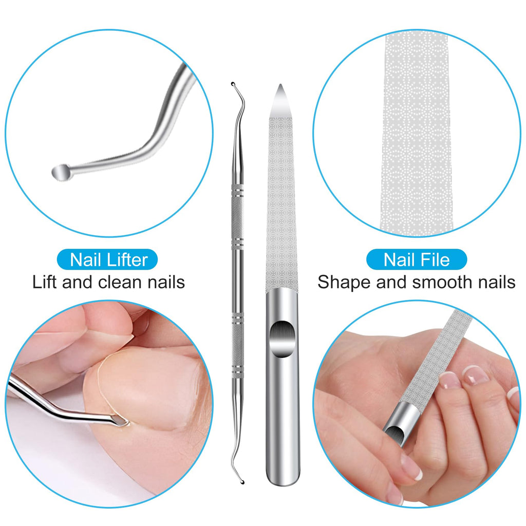 2026 Toenail Clippers for Thick Toenails for Seniors Angled Head | Large Toe Nail Clippers Set for Men, Long Handle Heavy Duty Ingrown Toenail Clippers, Ultra Sharp Slanted Finger Nails Cutter