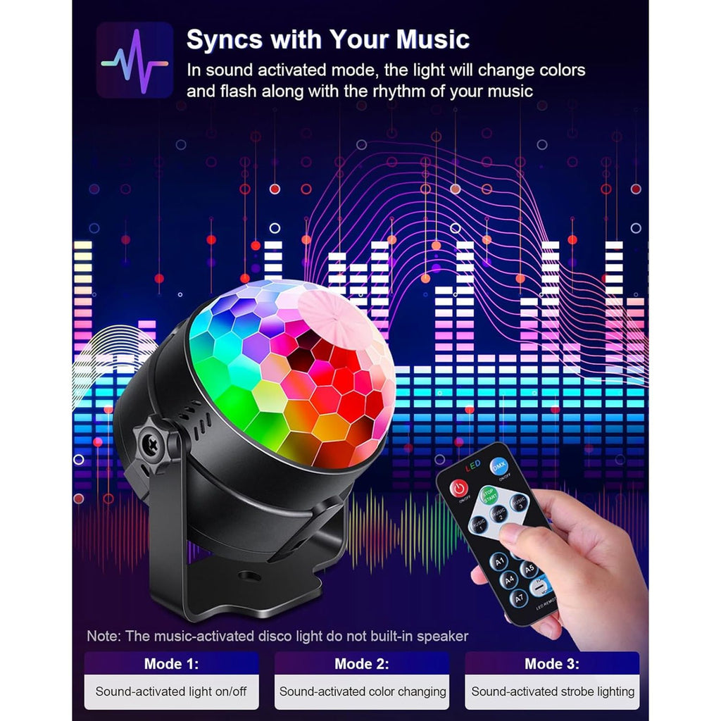 Buy now Luditek 2-Pack Sound Activated Party Lights with Remote Control, Disco Ball Light, DJ Strobe Lamp for Home Room Dance Party Supplies White Elephant Gifts Birthday Christmas Halloween Party Decorations at indiglob india