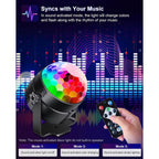 Buy now Luditek 2-Pack Sound Activated Party Lights with Remote Control, Disco Ball Light, DJ Strobe Lamp for Home Room Dance Party Supplies White Elephant Gifts Birthday Christmas Halloween Party Decorations at indiglob india
