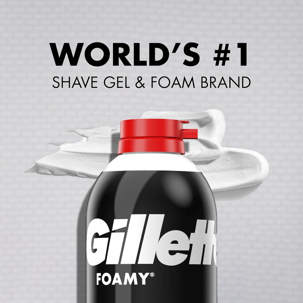 Buy now Gillette Foamy Classic Shave Foam for Men, Protection Against Shaving Irritation, Quick and Smooth Shave, shaving cream, 14.9 Oz at indiglob india
