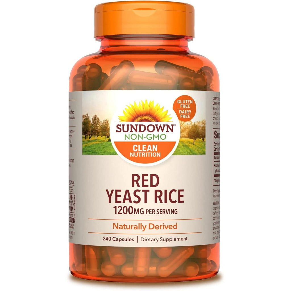 Buy now Sundown Red Yeast Rice 1200 mg, 240 Capsules at indiglob india