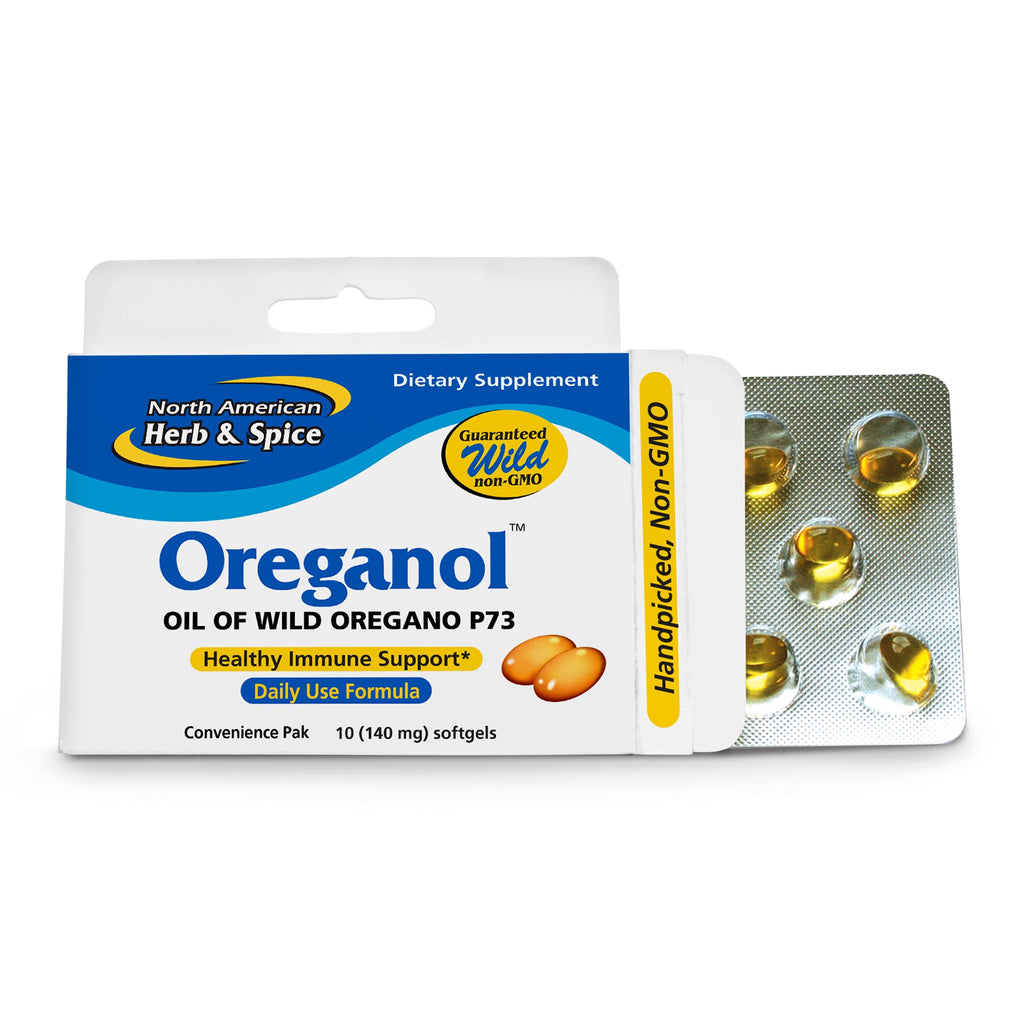 NORTH AMERICAN HERB & SPICE Oreganol P73, 120 Softgels - Immune System Support - Unprocessed, Vegan Friendly Wild Oregano - Mediterranean Source - Non-GMO - 120 Servings