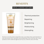 SALERM - 21 Jasmine and Amber - 200 ml - Leave-In Mask and Conditioner - with Silk Proteins - Anti-Frizz - Split Ends Repair - Deep Hydration