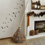 Halloween Decorations Fall Decor - 6FT Giant Handmade Real Twig Witch Broom