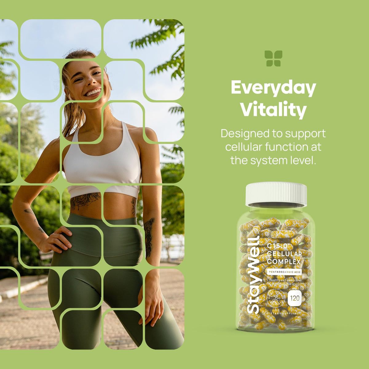 C15:0 Pentadecanoic Acid Supplement | Longevity, Cellular & Membrane Support, Micro-Granule Enhanced Absorption, Phosphatidylcholine, L-Carnitine, Ubiquinol CoQ10 & Tocotrienols – 120ct