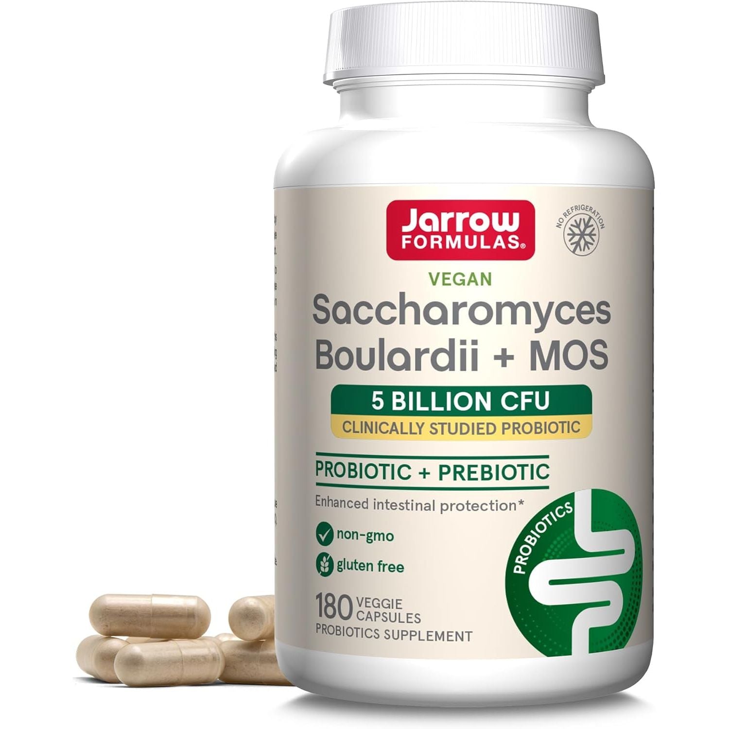 Buy now Jarrow Formulas Saccharomyces Boulardii Probiotics + MOS 5 Billion CFU Probiotic Yeast for Intestinal Health Support, Gut Health Supplements for Women and Men, 90 Veggie Capsules, 90 Day Supply 180 Count (Pack of 1) Unflavored at indiglob india