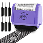 Buy now Miseyo Wide Identity Theft Protection Roller Stamp Set - Yellow (3 Refill Ink Included) at indiglob india