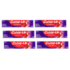 Close-Up Toothpaste, Refreshing Red Gel, Anticavity Fluoride, Cinnamon, 6 Ounce (Pack of 6)