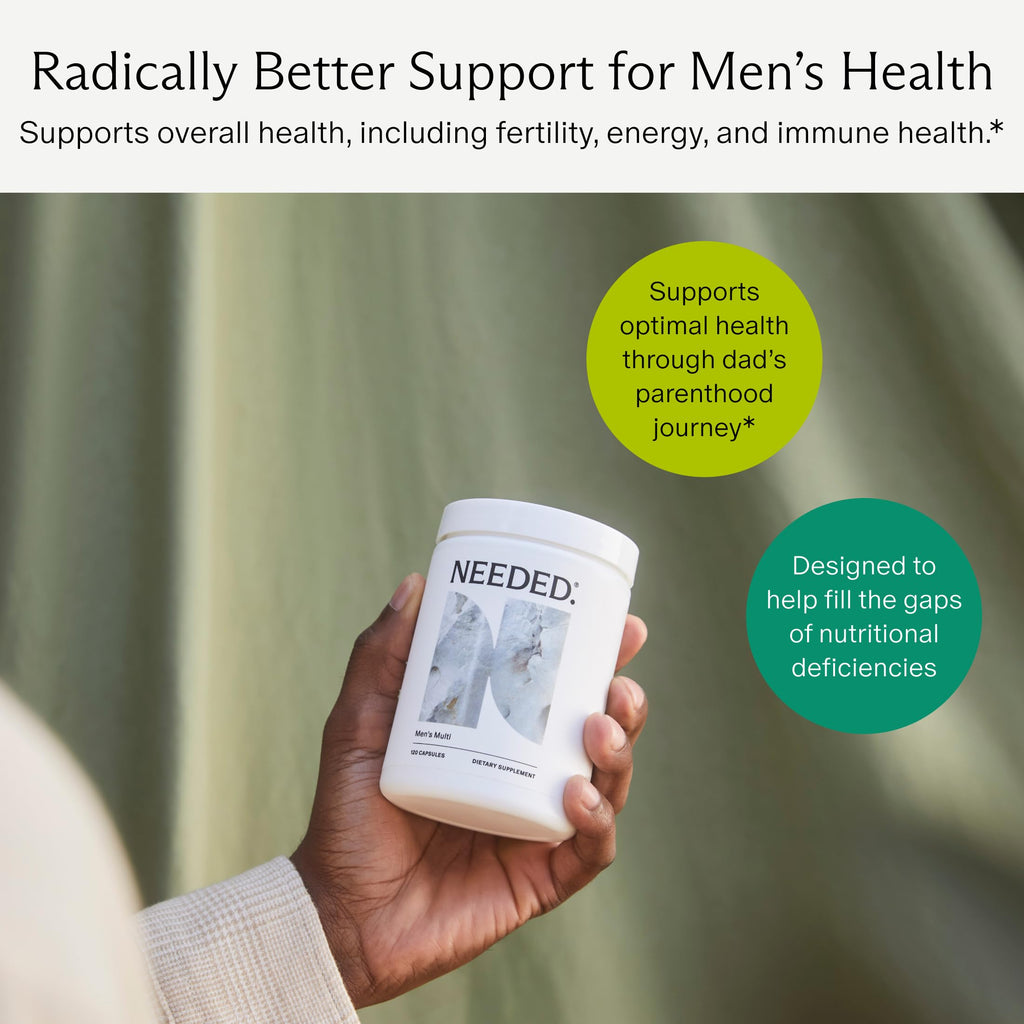 Needed. Multivitamin for Men, Men's Fertility Supplement, 30 Day Supply